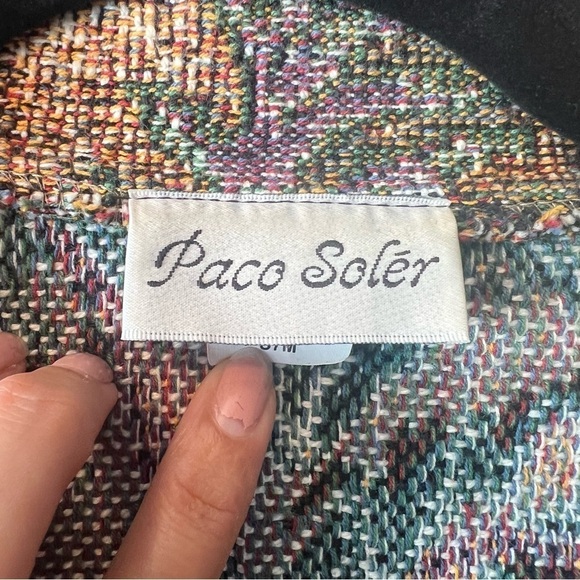 Vintage Paco soler women jacket/ coat Size: S/M color : beige: floral print - Picture 4 of 9